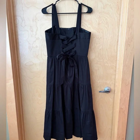 ALICE + OLIVIA Saige Tiered Midi Dress - Picture 2 of 6